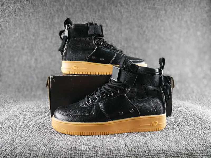 Nike Special Field SF AF1 Mid Black Yellow Shoes - Click Image to Close